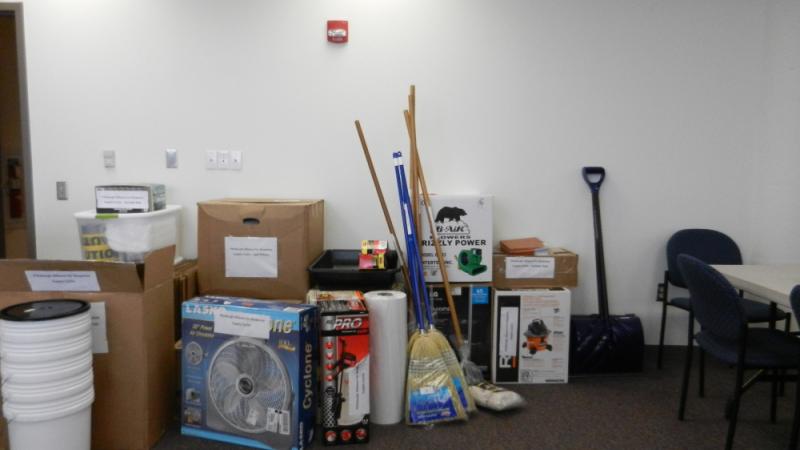 Shared Disaster Supply Cache for the AFR Pittsburgh.