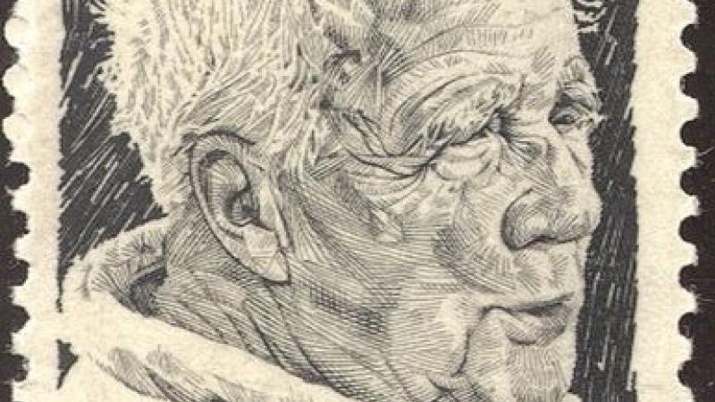 U.S stamp issued for the centennial of the poet Robert Frost, 1974. 